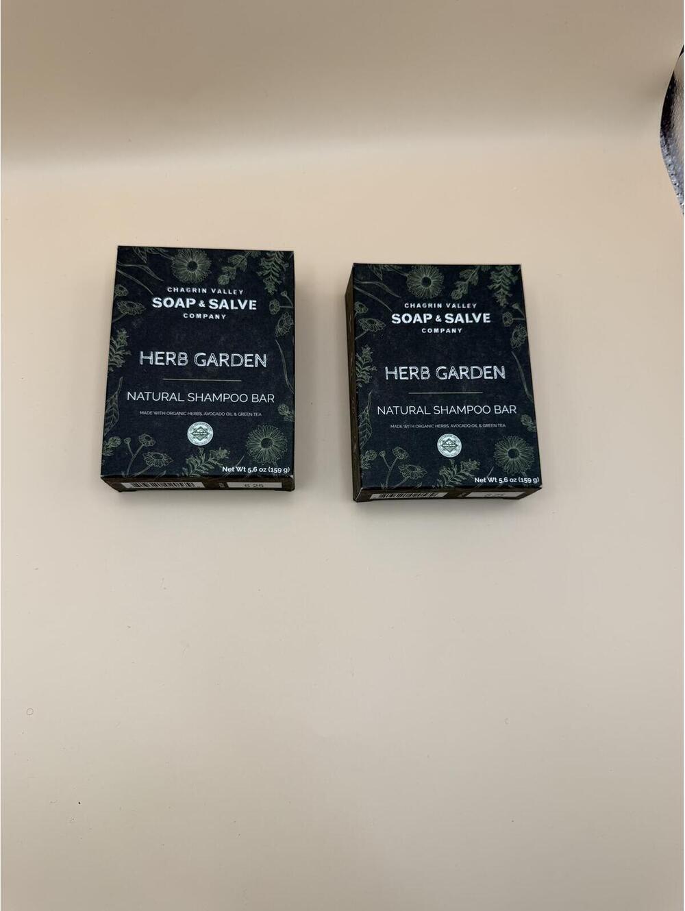 Set of 2 Chagrin Valley Herb Garden Natural Shampoo Bars 5.6oz - Organic - NEW